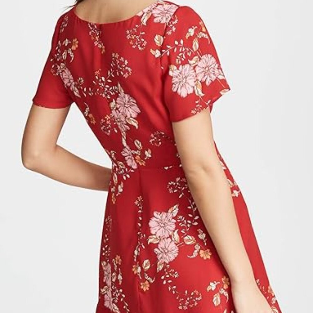 NWT BB Dakota red floral print dress sz 4 - Picture 5 of 6